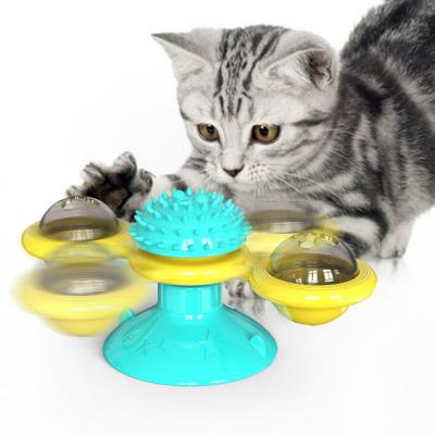 China New Design Sustainable Rotate Interctive Cat Toys Can Be Placed In The Wall Ground Interesting Cat Curing Toys for sale