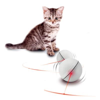 China Sustainable Cat Toy USB Smart Interactive Pet Toy Rechargeable Built In Rotating Led Light for sale