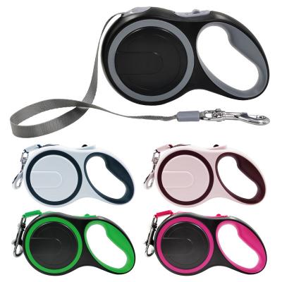 China Viable Pet Outdoor Accessories Dog Leash Custom Retractable Logo Nylon 3M/5M/8M Automatic Leash Pet for sale