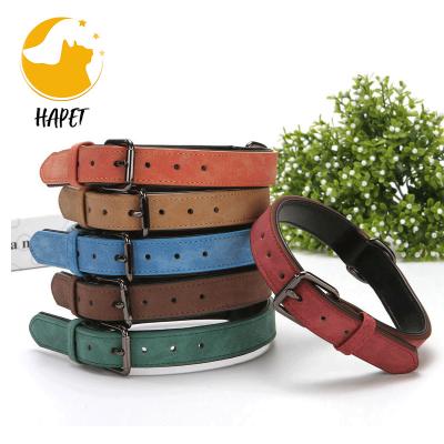 China High Quality Pull Collar Dog Safety Pet Microfiber Personalized Leather Dog Collar for sale