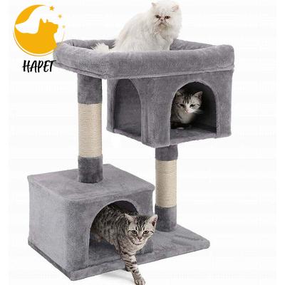 China Sustainable Manufacture Mulit Colors Cat Tree Entertainment Lightweight Single Frame Cat Climbing Frame House for sale