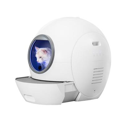 China Cat Litter Box Fully Enclosed Automatic Cat Toilet Enclosed Automatic Intelligent Cat Automatic Litter Box for sale