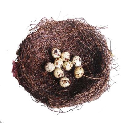 China Waterproof Easter Birds Nest, 1PCS Opens Handmade Natural Easter Birds Nest Rattan Birds Nest for Home Garden Yard Party Easter Decoration for sale