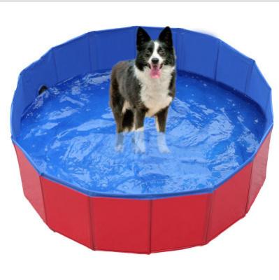 China Sustainable Inflatable Dog Pool Pet Swimming Pool Collapsible Container Dog Kids Bathing Tub for sale