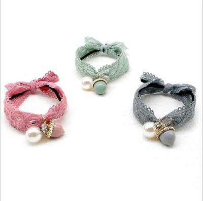 China Japan hair elastic band and simple style South Korea hair rope girl pinecone lace knot Korean soft hair rope for sale