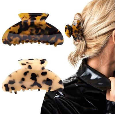 China Hot Styling Headdress Leopard Pattern Acetic Acid Hair Clip Ponytail Hair Grab Hair Accessories Yochoi-20201110 for sale