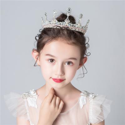 China China Factory Handmade Fashion Luxury Baby Crown And Tiara Hair Children Hair Crown For Baby for sale