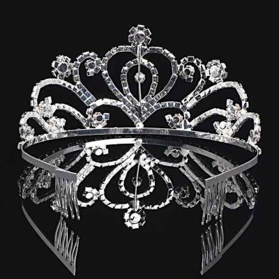 China Luxury Crown Crystal Wedding Hair Accessories Crowns High Quality Hot Selling Bridal Hair Crown Wholesale Fashion Hair for sale