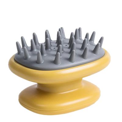 China Pinmoo Wholesale Modern Hair Scalp Massager Silicone Scrape Hair Massage Shampoo Brush Silicone Brush For Hair Growth for sale