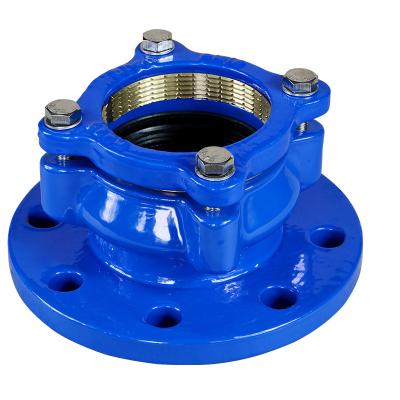 China Professional EPDM+cast iron fabrication water flange adapter compensation gasket for HDPE pipe for sale