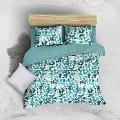 China Wholesale Soft Durable Colorful Pattern Durable Novelty Quilt Quilt Cover Bedding Set Watercolor Comfortable Velvet Soft for sale