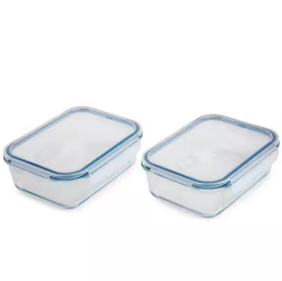 China Freshness Preservation Glass Food Storage Box 6 Piece Set Suitable For Family Hotel Travel Portable Storage Tub for sale