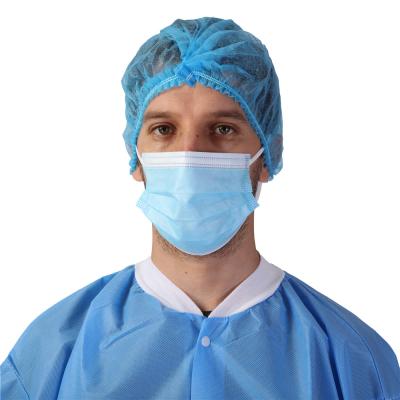 China Lab Factory Supply PP Non Woven Disposable Blue Color Lab Coats for sale