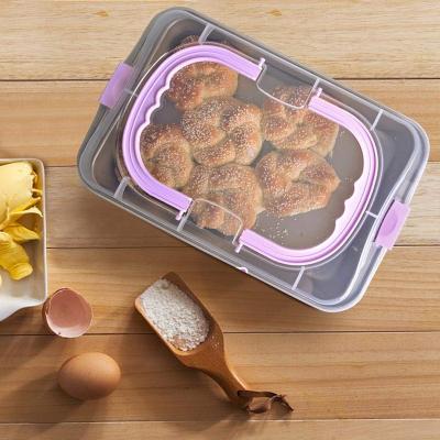 China Rectangle Disposable Hot Selling Nonstick Cake Pan With Cover Mold With Lid for sale