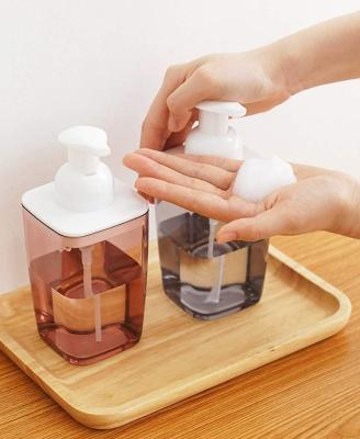 China Foam Soap Dispenser Hand Soap Dispensers, 2 Pack Foaming Soap Dispenser 14.2oz BPA Free Plastic Bathroom Soap Dispenser Refillable and Eco-Friendly for sale