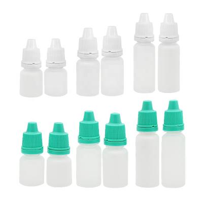 China Squeezable Plastic Medicine Dropper Bottle 5ml 10ml 15ml Eye Drop Bottle for sale