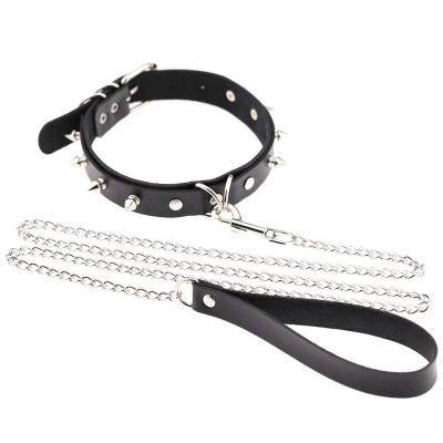 China Personality Exaggeration Rivet Collar Sex Flirt Collar Punk Slave Choker for sale