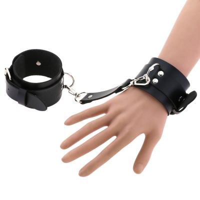 China Personality Exaggeration Mainstream Binding Punk Hand Non Baked Bracelet Gothic Punk Creative PU Leather Bracelet for sale