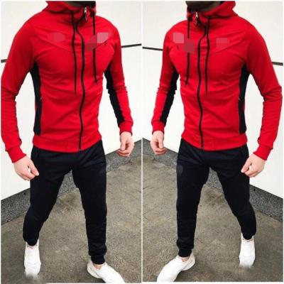 China 2020 FALL breathable clothing for men's sports wear two-piece name branded fashion men's tracksuit casual style for sale