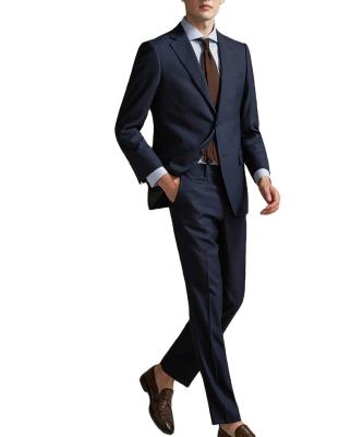 China 2020 Anti-wrinkle Amazon men's bird's eye texture wedding suits business suit slim formal banquet suit can be customized in size for sale