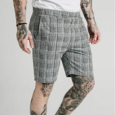 China Hot Sale 2021 Summer Houndstooth Cotton Men's Short Pants Breathable Streetwear Fashion Sweat Shorts for sale