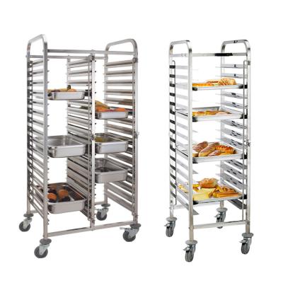 China Industrial Stainless Steel Bread Tray Trolley With Long Service Life for sale