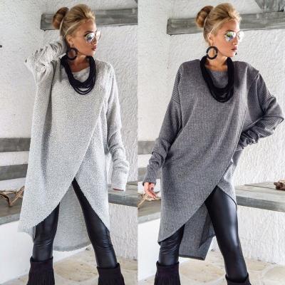 China New Arrival Fashion Women High Neck Anti-Static Sleeve Slim Fit Long Gather Soft Waist Women Sweater Dress for sale