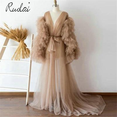 China ASWY030 sexy anti-static long dress sheath long ruffled maternity dress for photo shoot or tiered baby shower maternity dress with even dress for sale