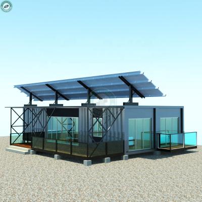 China Prefab Modular Metal Corrugated Panel Shipping Container Home 40ft Shipping Container House Plans New Design For Sale for sale