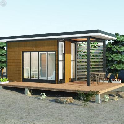 China Small modern style wooden loft bed modular chalet with prefab roof chalet hut for holidays in Switzerland for sale