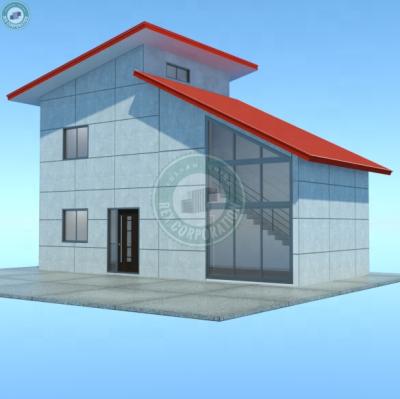 China Hurricane Panel Prefab House Resistant Popular Concrete Double Wall Floor In Davao Steel Structure Prefab Living House for sale