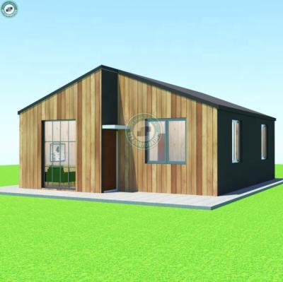 China Traditional 50sqm 2 Bedroom Prefab House with Prefab Wooden Kitchen and Bath House Kits with Pitch Flysheet in Sri Lanka for sale