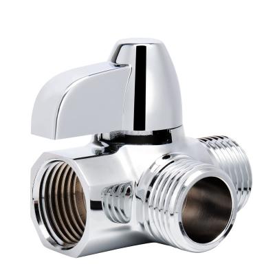 China » G1/2 Shower Valve Diverter Valve Modern Three Way Brass Shower Arm Diverter Valve for sale