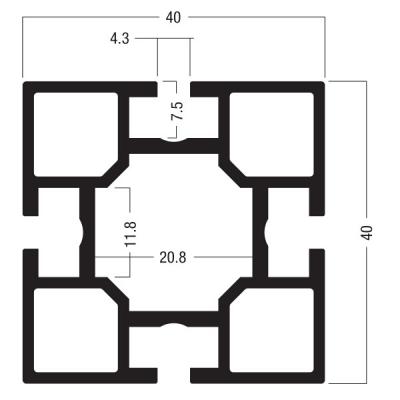 China (M 1000)Square extrusion 40 mm,Mixma System,Octanorm Similar Drawing system for sale