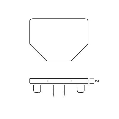 China S230 Plastic End Cap of 5 way extrusion,Octanorm Similar Drawing, All kinds of plastic end caps for exhibition system for sale