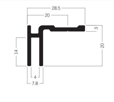 China M1322 Adaption Profile of 40-80-100MM Maxima system,Tension fabric extrusion for sale