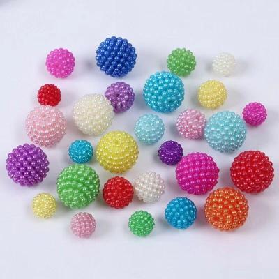 China Factory Wholesale DIY CRAFT Mixed Color ABS Bead Bead Openable Bayberry Round Ball Bead For Diy Jewelri for sale