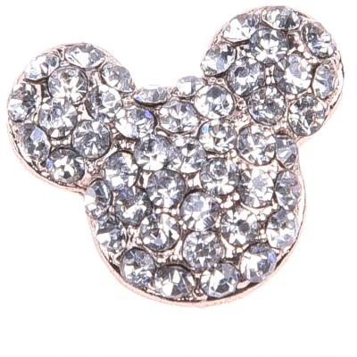 China Wholesale Bulk Flatback Alloy Brooch Mickey Mouse Brooch With Rhinestone for sale