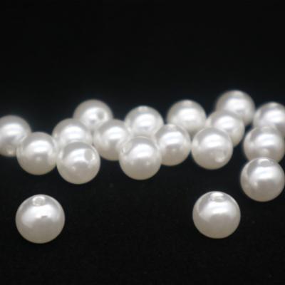 China Garment Accessories Most Popular 8mm Round White Plastic Pearl Beads For Wedding Dress for sale