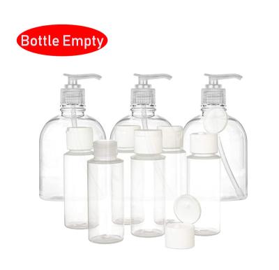 China Empty Household Products Plastic Squeeze Bottles With Flip Cap Durable Lotion Dispenser Bottles Large Clear Empty Bottles For Auto-Tanners Hand Soa for sale