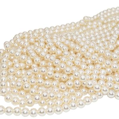 China Wedding Decoration High Quality Plastic Bead Beads Loose Round White Color Bead Strand Beads for sale