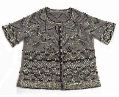 China Gorgeous clothes 70%wool 30%cahsmere baby boutique embroidery baby cardigan 12GG computer knitted OEM service customized for sale