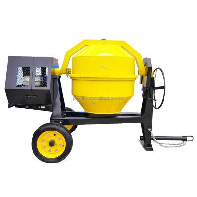 China Pomlea TCM400-AM High Quality Strong Motor Big Capacity Drum Welded With Drawing Bar and Cast iron ring gear Concrete Mixer for sale