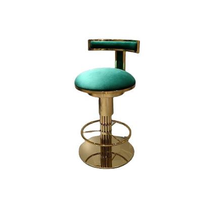 China High quality gold modern steel metal chair barstool high quality gold frame bar stool fashion height adjustable height swivel bar counter stools for sale