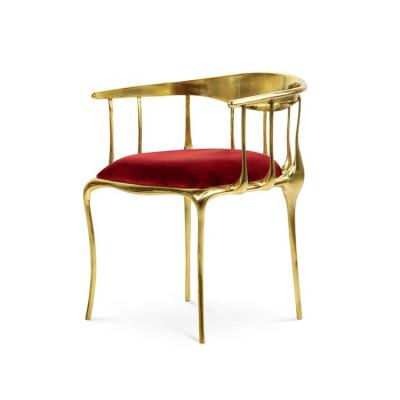 China Convertible Professional Chinese Supplier Sofa Chair Lounge Chair Comfortable Brass Solid Dining Table Chair for sale