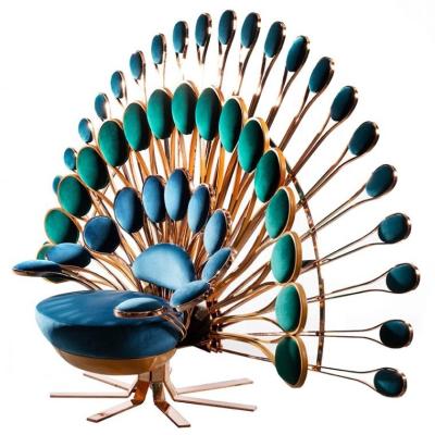 China (Size) New Arrivals High Quality Adjustable Fashion Living Room Art Peacock Sofa Chair Living Room Chairs for sale