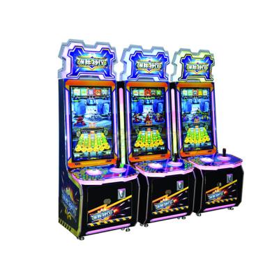 China Yonee Metal Robot Pusher Virtual Video Redemption Game Height Coin Machine Income for sale