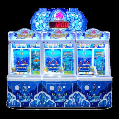 China Aracde Machine Yonee Ocean Elf Video Ball Pusher Redemption Game Machine Coin Operated Pearl Fisher Ball Pusher for sale