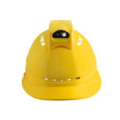 China Split helmet with camera dvr construction hard hat security with camera built in 4G GPS WIFI live viewing tracking control system for sale