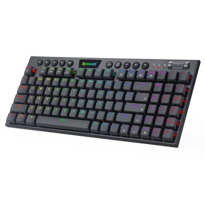 China Metal+ABS K625P-KBS Wireless Mechanical Keyboard Slim Low Profile /2.4Ghz/Wired RGB Tri Mode Blue Switch for sale